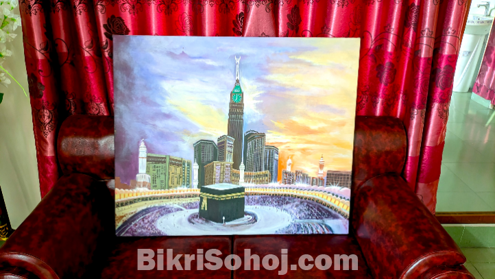 Holy Ka'aba image during Hajj (Hand-drawn) for sale.